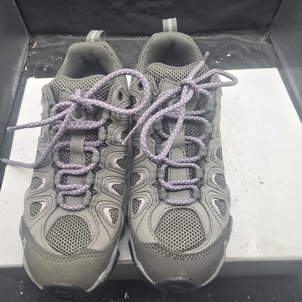 Women's Athletic Shoes in Gray with Purple Accents
